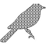 Blackwork Bird 08