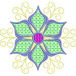 Curly Lace Quiltblock 07