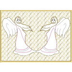 Trapunto Angel Quiltblock 03