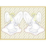 Trapunto Angel Quiltblock 05