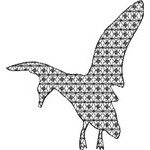Basic Blackwork Bird 03