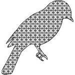 Basic Blackwork Bird 13
