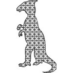 Basic Blackwork Dinosaur 09