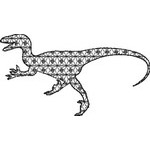 Basic Blackwork Dinosaur 15