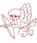 Redwork Valentine Sweetheart 08