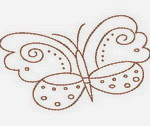 Redwork Spring Butterlies